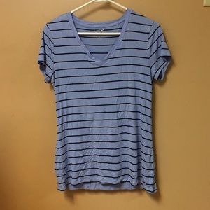 Striped blue & black tee